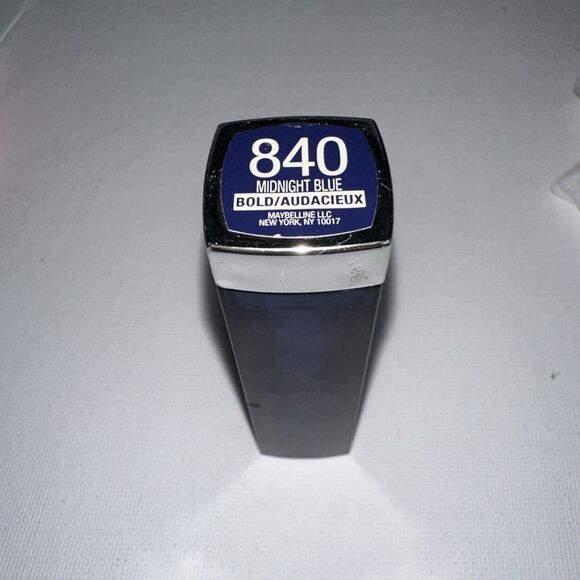 Maybelline Lipstick 840 Midnight Blue Rare Bold Shade Color Sensational - Picture 4 of 16